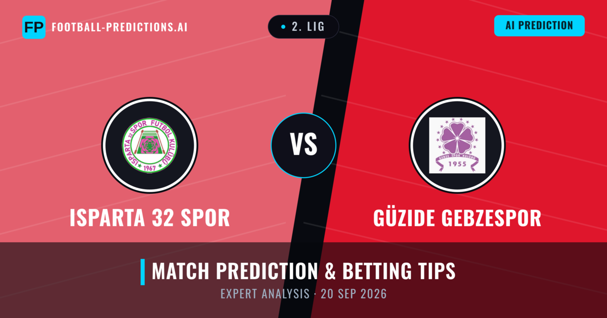 Isparta 32 Spor vs Güzide Gebzespor — match prediction & preview