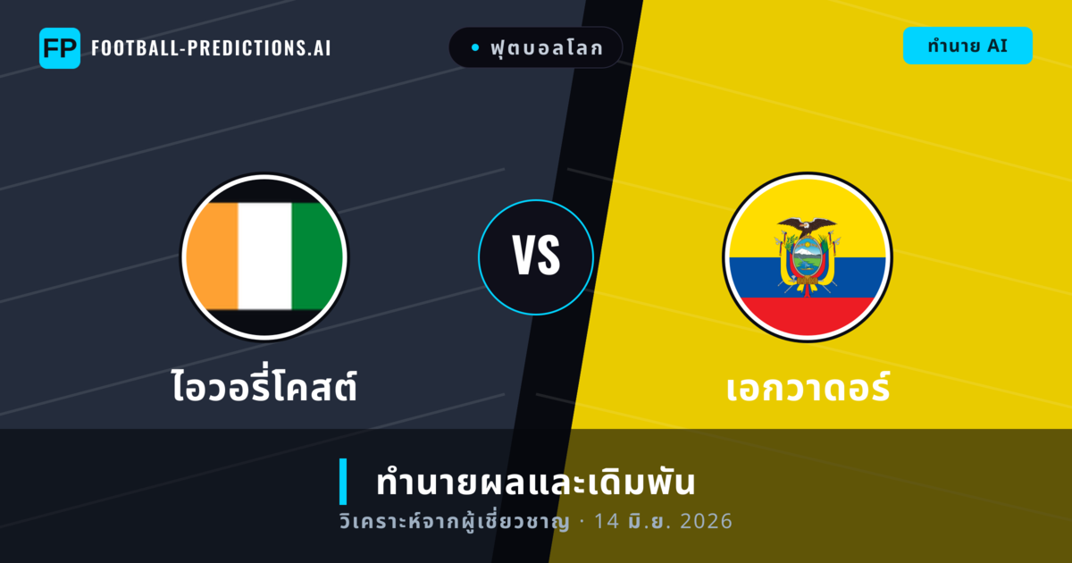 ไอวอรี่โคสต์ พบ เอกวาดอร์ — ทำนายผลและพรีวิวการแข่งขัน