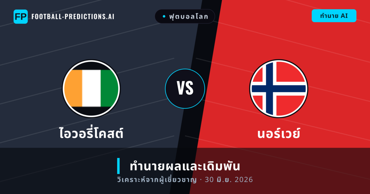 ไอวอรี่โคสต์ พบ นอร์เวย์ — ทำนายผลและพรีวิวการแข่งขัน