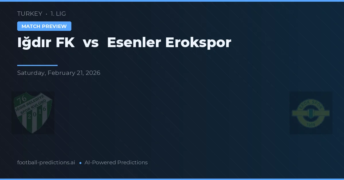 İğdır Belediyespor vs Esenler Erokspor — dự đoán và xem trước trận đấu