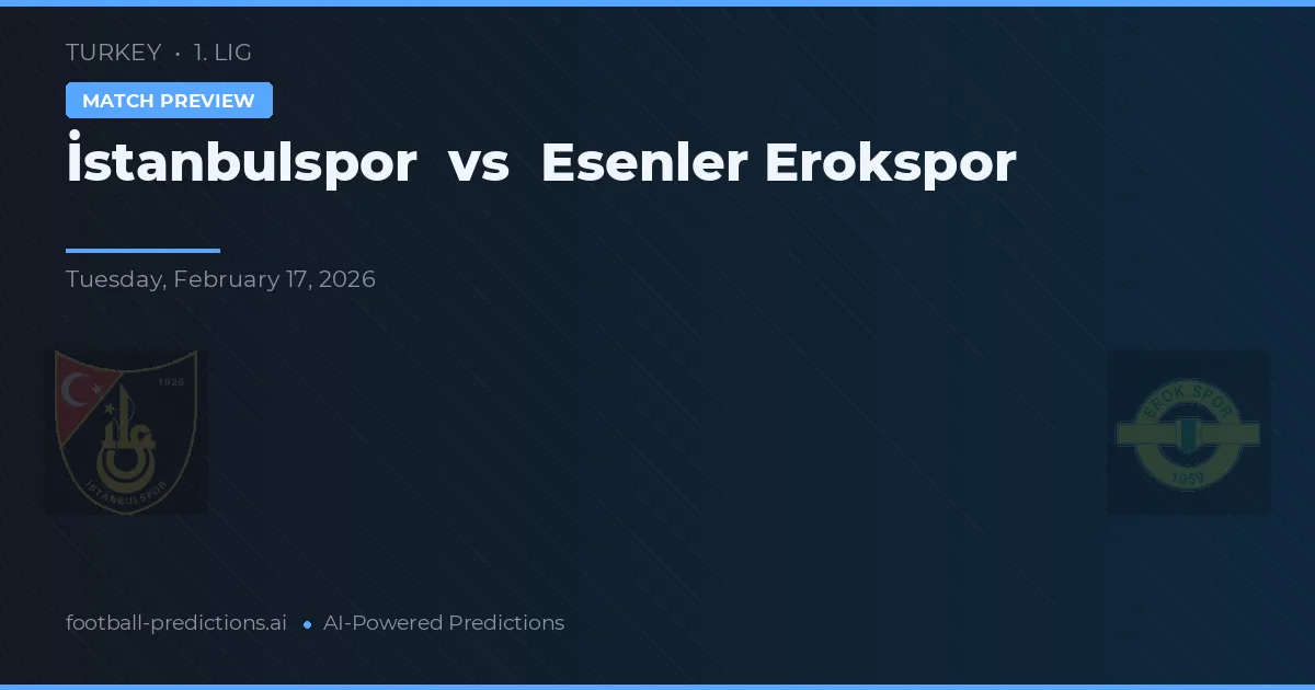 İstanbulspor vs Esenler Erokspor — dự đoán và xem trước trận đấu