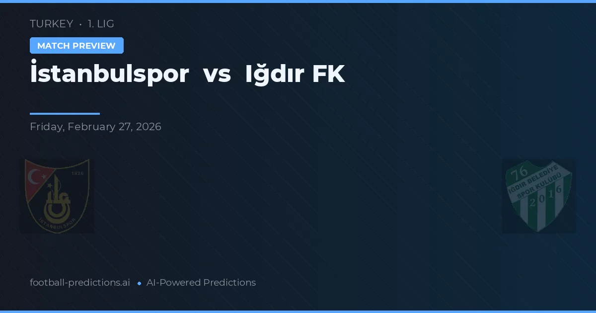 Istanbulspor vs Iğdır FK — hula at preview ng laban