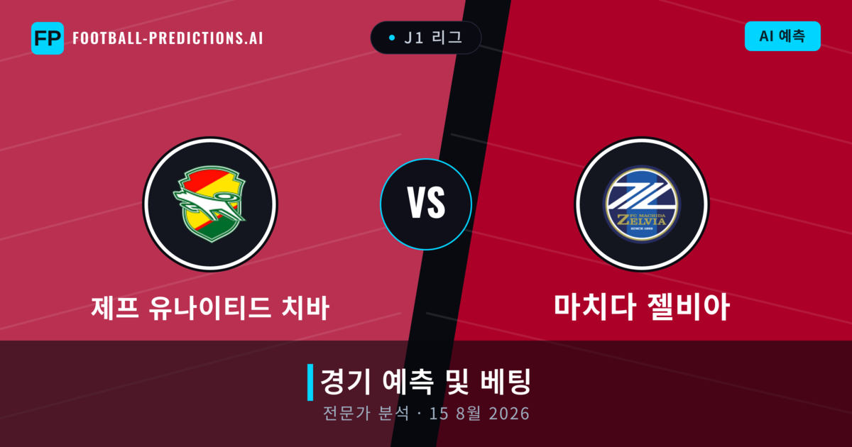 제프 유나이티드 치바 대 마치다 젤비아 — 경기 예측 및 프리뷰