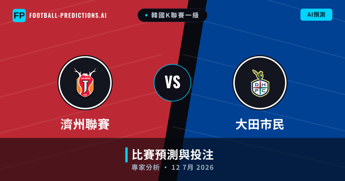 濟州聯賽 vs 大田市民 — 比赛预测和前瞻