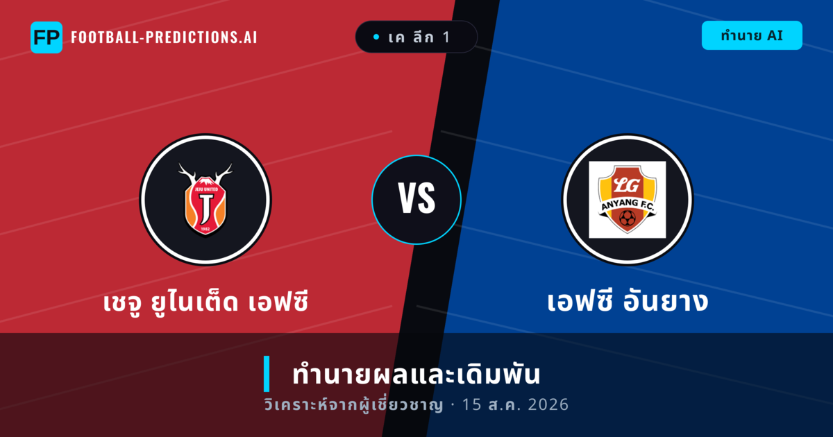 เชจู ยูไนเต็ด เอฟซี พบ เอฟซี อันยาง — ทำนายผลและพรีวิวการแข่งขัน