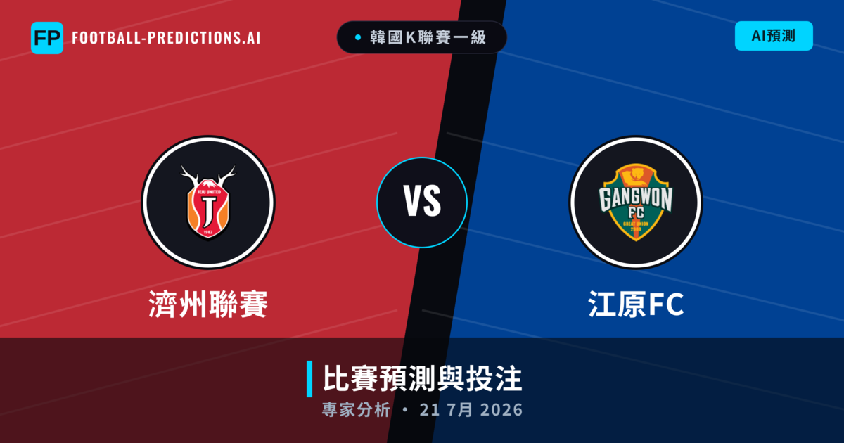 濟州聯賽 vs 江原FC — 比赛预测和前瞻