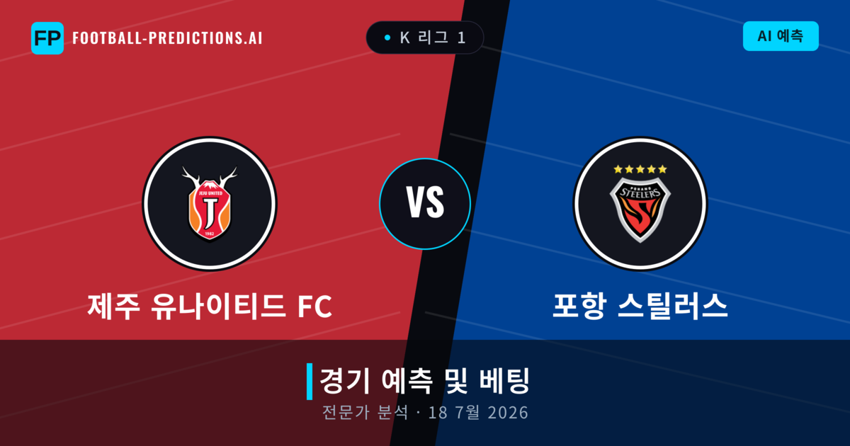 제주 유나이티드 FC 대 포항 스틸러스 — 경기 예측 및 프리뷰
