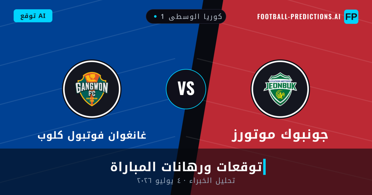 جونبوك موتورز ضد غانغوان فوتبول كلوب — توقعات ومعاينة المباراة