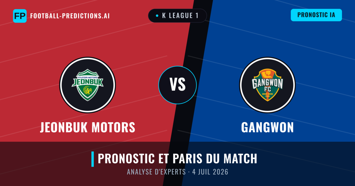 Jeonbuk Motors vs Gangwon — pronostic et avant-match