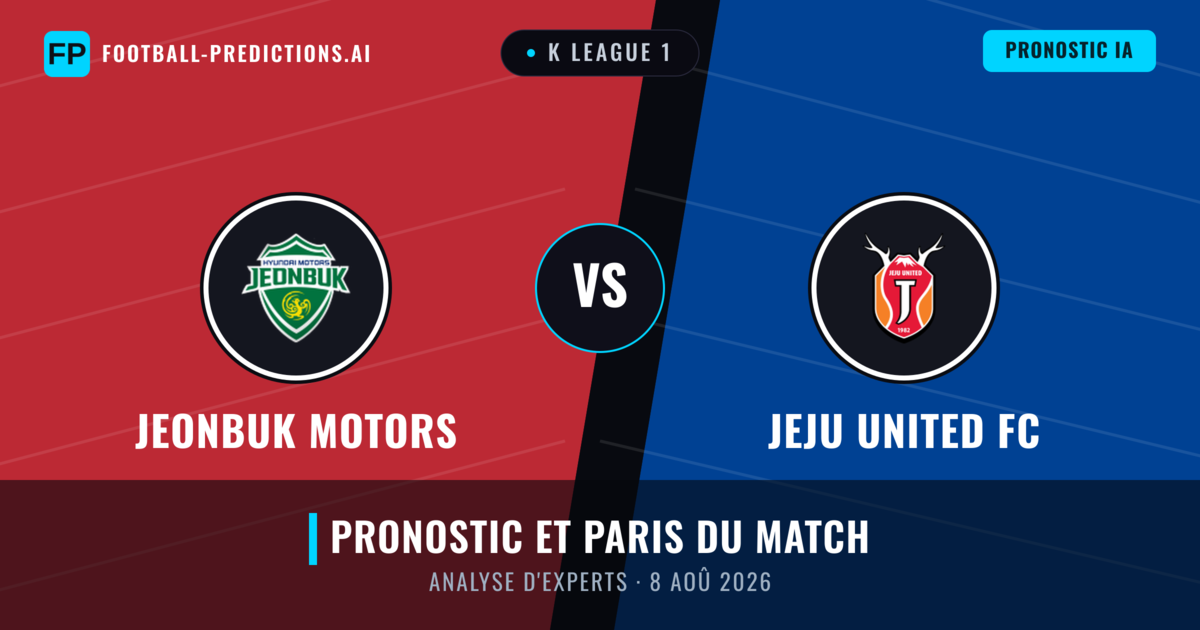 Jeonbuk Motors vs Jeju United FC — pronostic et avant-match