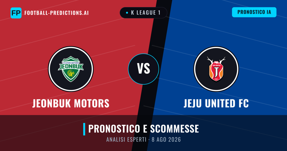 Jeonbuk Motors vs Jeju United FC — pronostico e anteprima del match