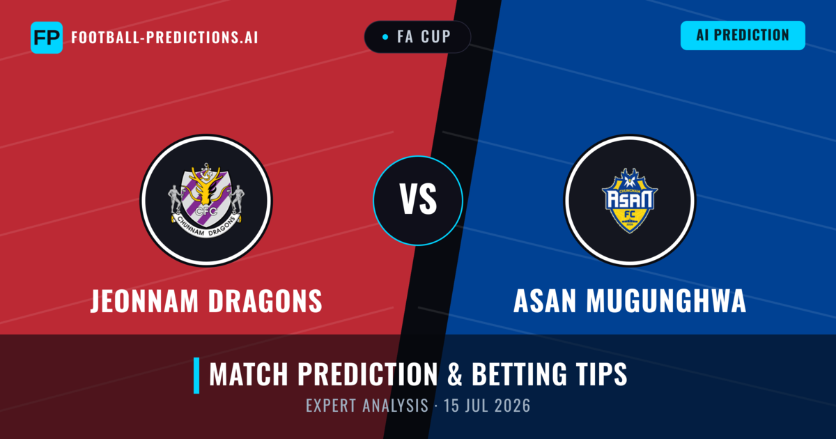 Jeonnam Dragons vs Asan Mugunghwa — match prediction & preview