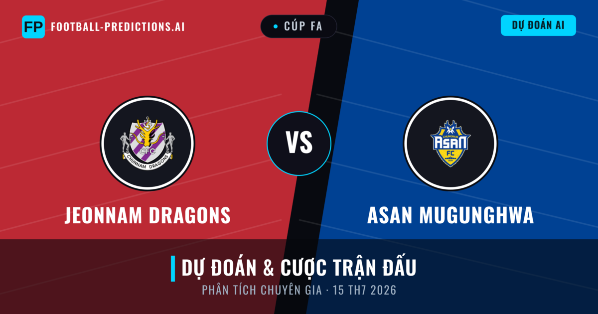 Jeonnam Dragons vs Asan Mugunghwa — dự đoán và xem trước trận đấu