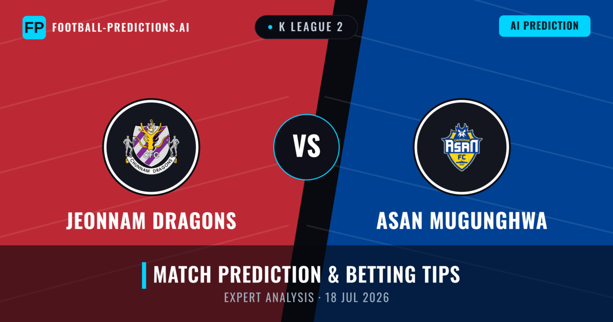 Jeonnam Dragons vs Asan Mugunghwa — match prediction & preview