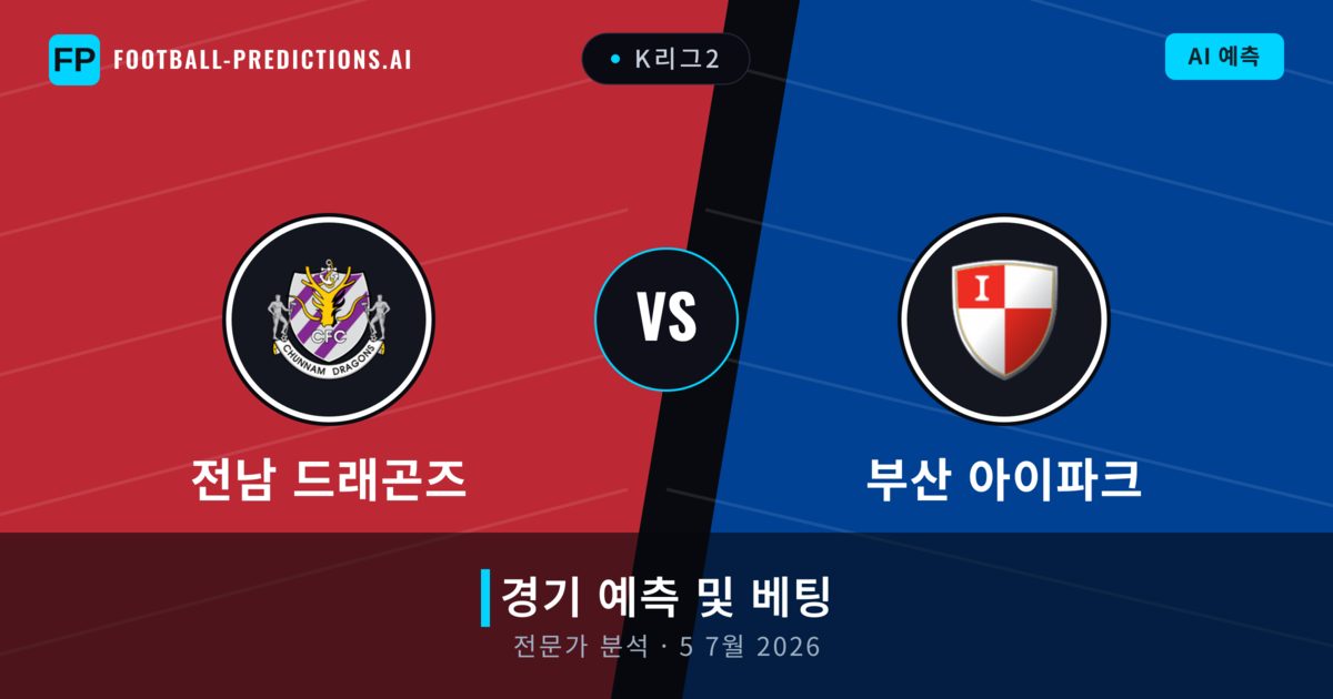 전남 드래곤즈 대 부산 아이파크 — 경기 예측 및 프리뷰