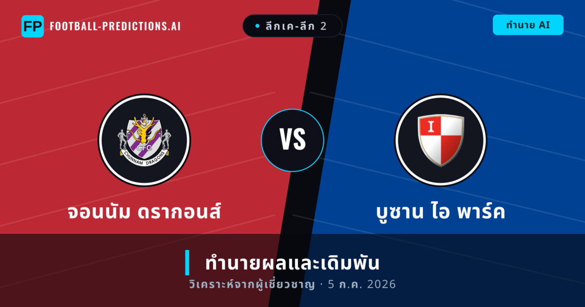จอนนัม ดรากอนส์ พบ บูซาน ไอ พาร์ค — ทำนายผลและพรีวิวการแข่งขัน