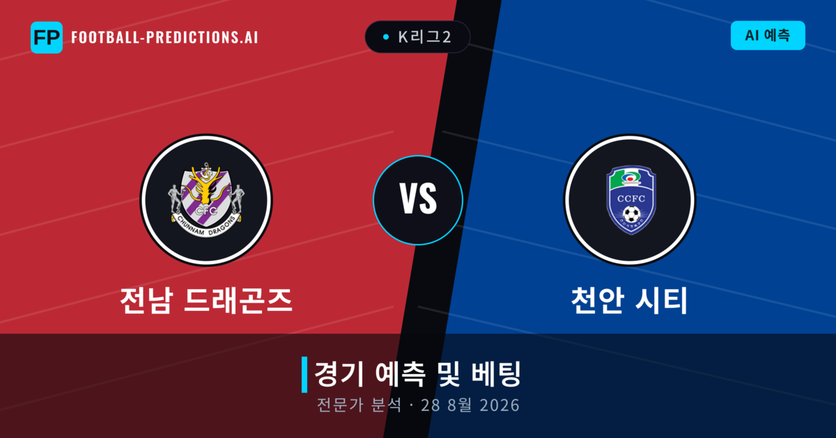 전남 드래곤즈 대 천안 시티 — 경기 예측 및 프리뷰