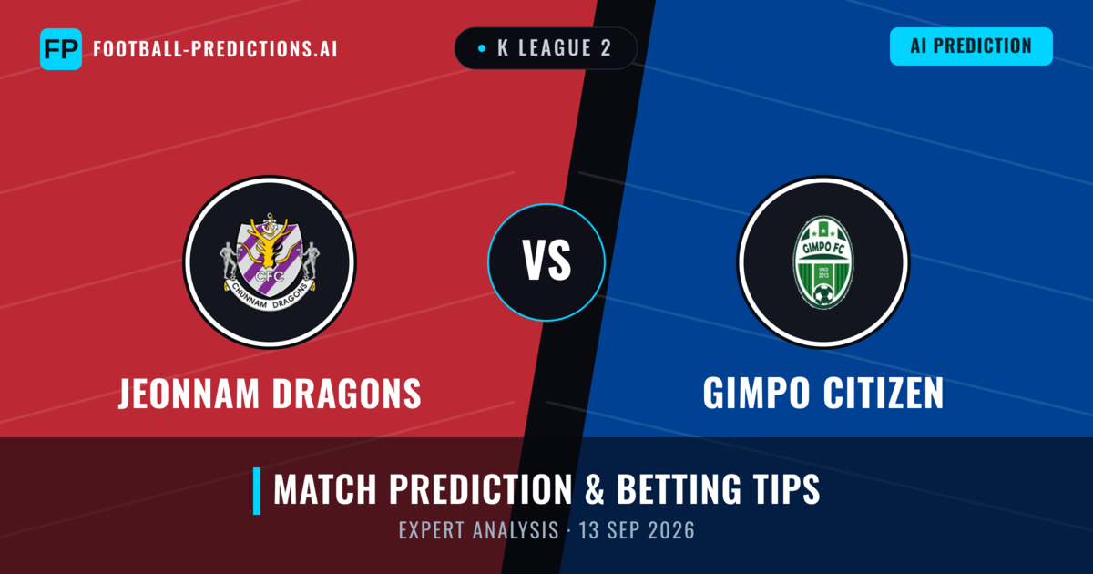 Jeonnam Dragons vs Gimpo Citizen — match prediction & preview