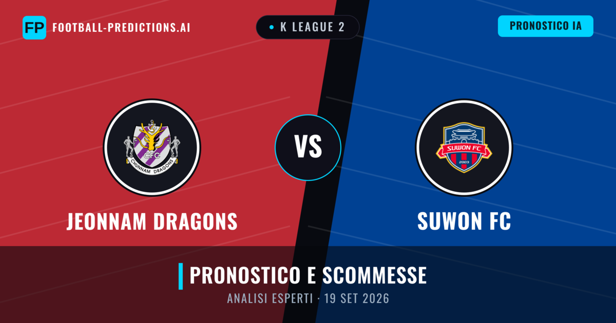 Jeonnam Dragons vs Suwon FC — pronostico e anteprima del match