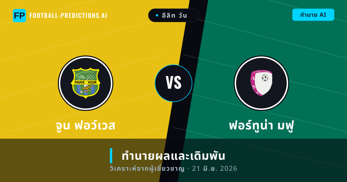 จูน ฟอว์เวส พบ ฟอร์ทูน่า มฟู — ทำนายผลและพรีวิวการแข่งขัน