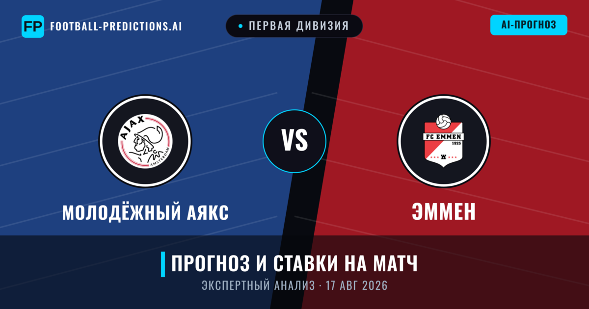 Молодёжный Аякс – Эммен — прогноз и превью матча