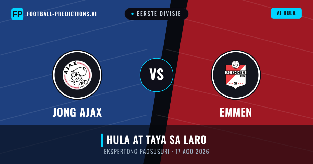 Jong Ajax vs Emmen — hula at preview ng laban