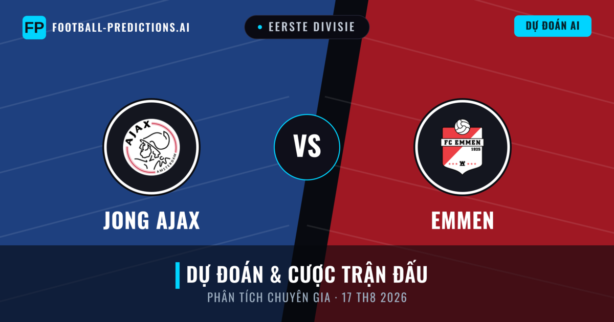 Jong Ajax vs Emmen — dự đoán và xem trước trận đấu