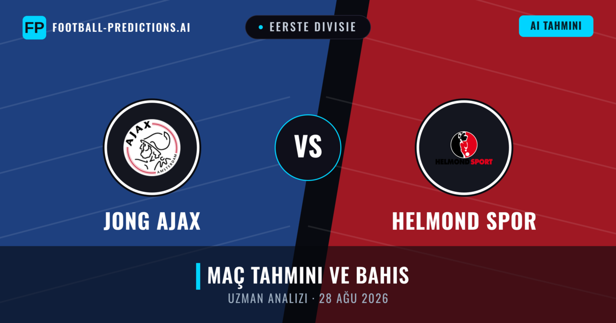 Jong Ajax - Helmond Spor — maç tahmini ve önizleme