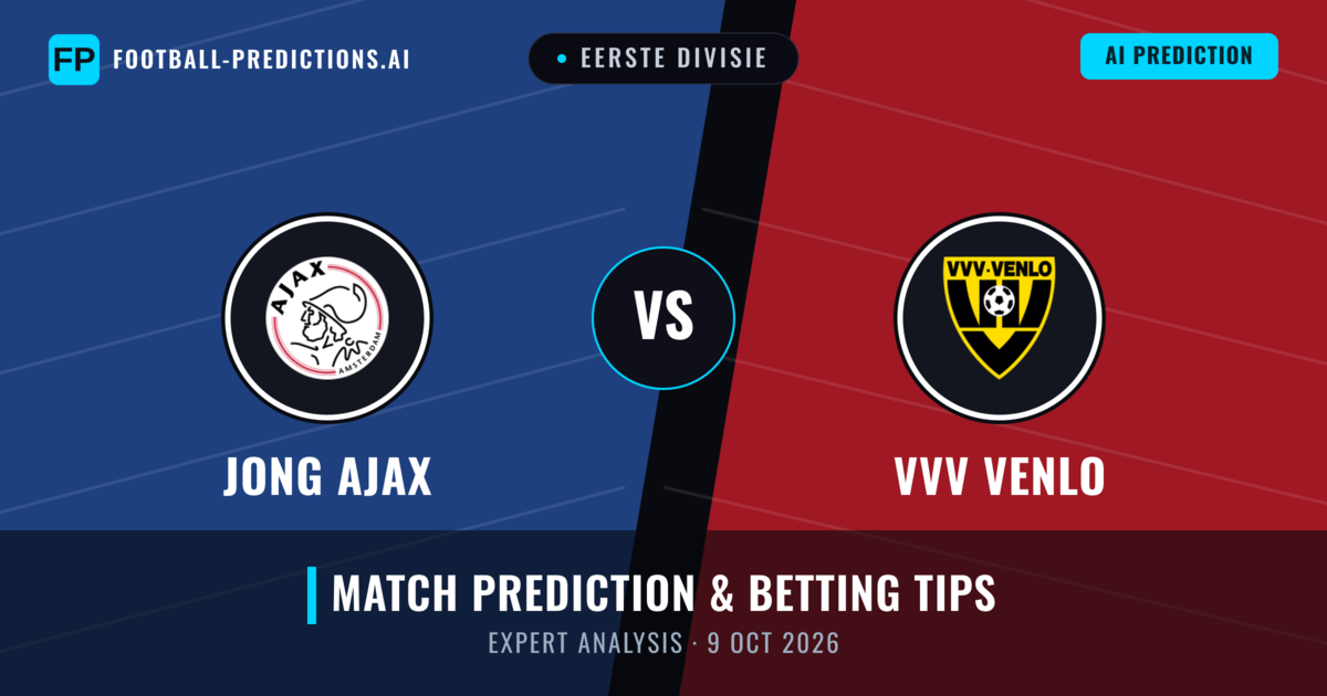 Jong Ajax vs VVV Venlo — match prediction & preview