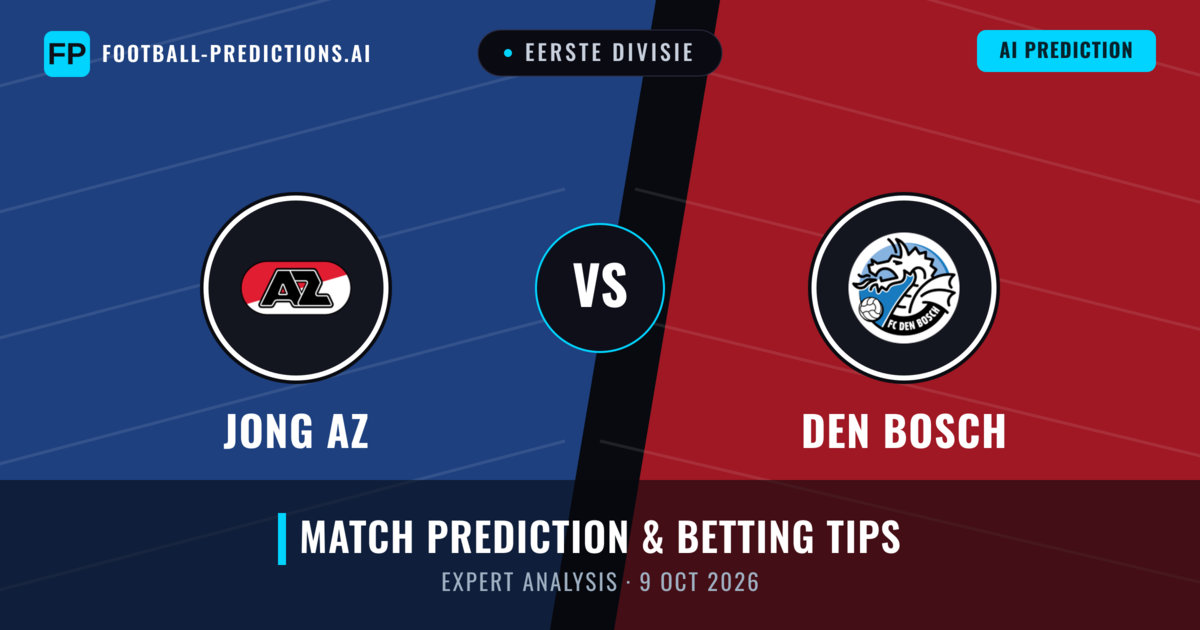 Jong AZ vs Den Bosch — match prediction & preview