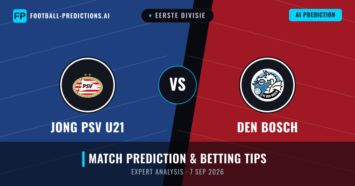 Jong PSV U21 vs Den Bosch — match prediction & preview