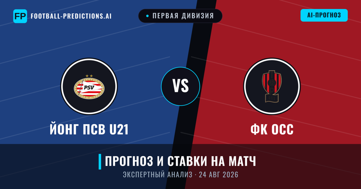 Йонг ПСВ U21 – ФК ОСС — прогноз и превью матча
