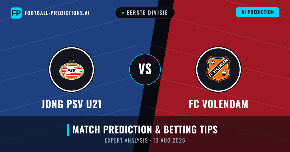 Jong PSV U21 vs FC Volendam — match prediction & preview