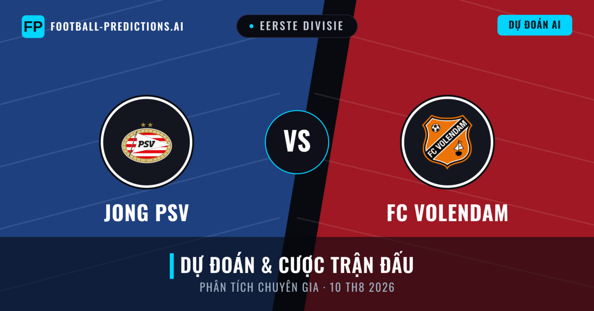 Jong PSV vs FC Volendam — dự đoán và xem trước trận đấu