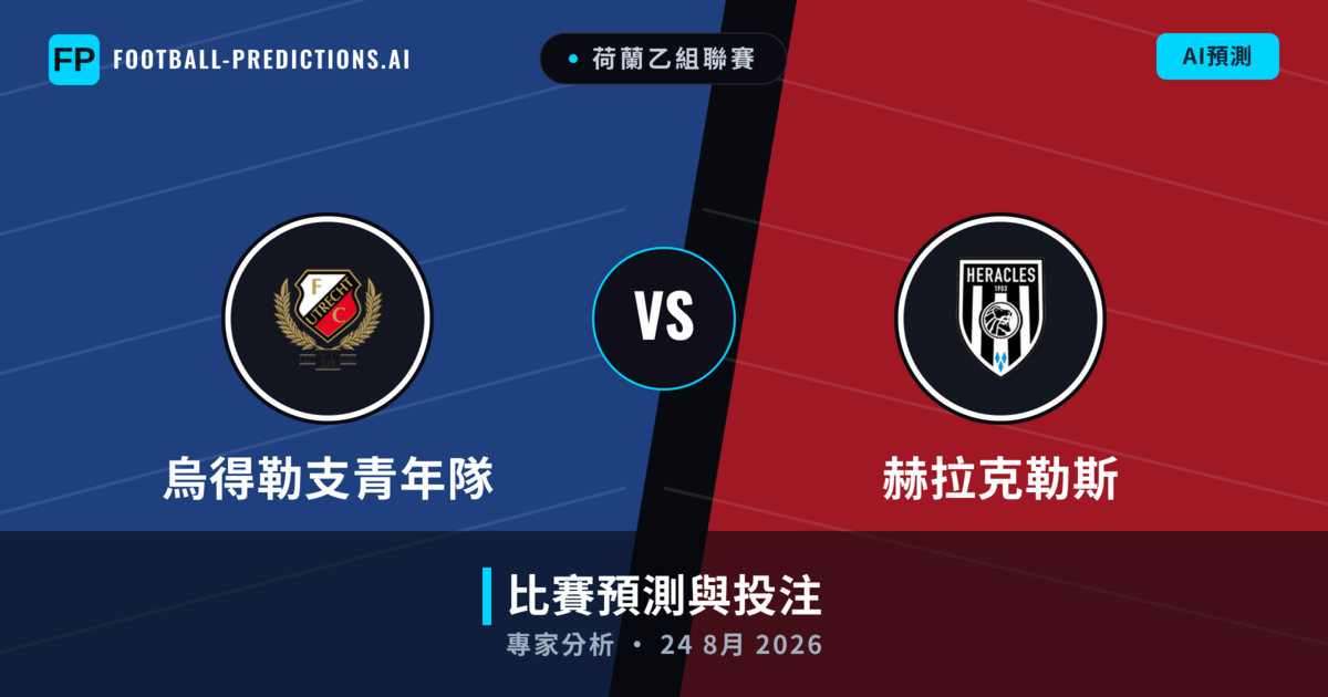 烏得勒支青年隊 vs 赫拉克勒斯 — 比赛预测和前瞻