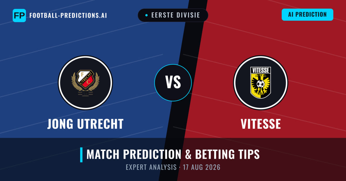 Jong Utrecht vs Vitesse — match prediction & preview