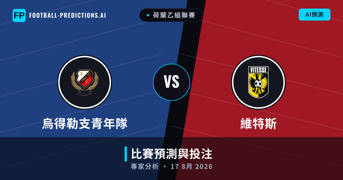 烏得勒支青年隊 vs 維特斯 — 比赛预测和前瞻