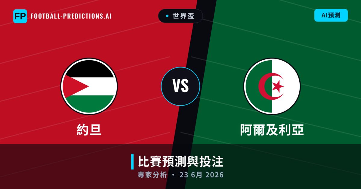 約旦 vs 阿爾及利亞 — 比赛预测和前瞻
