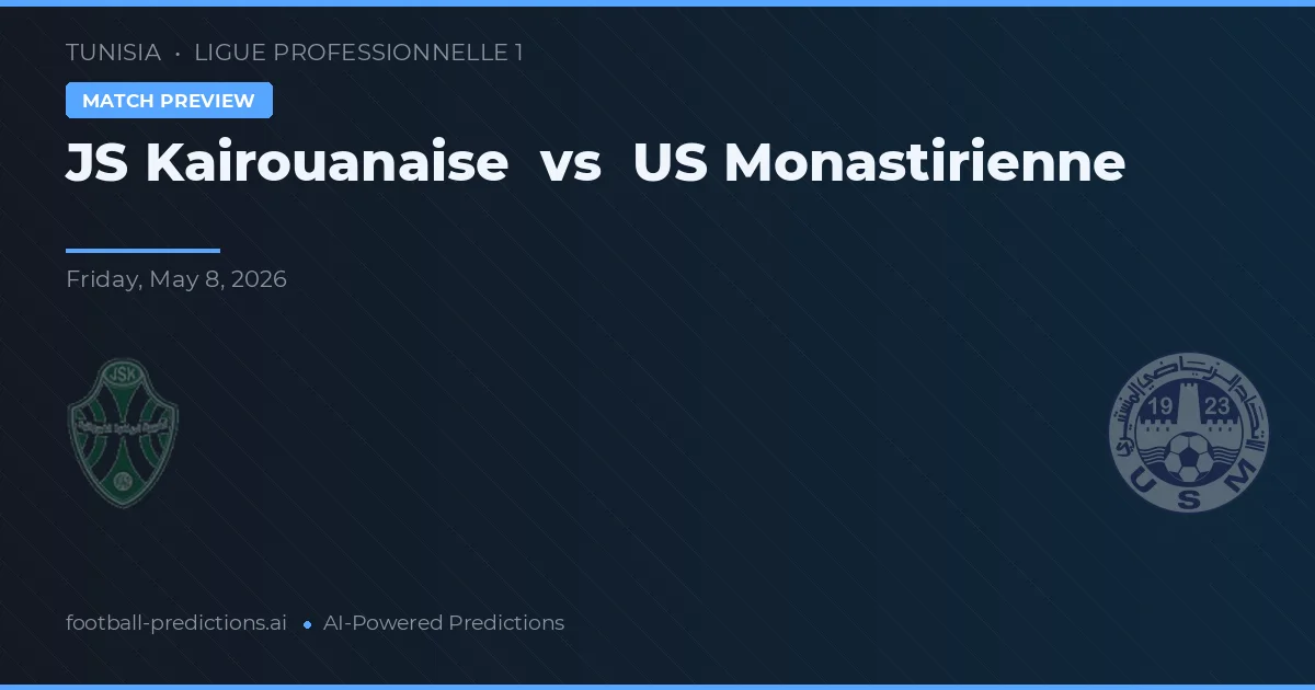 JS Kairouanaise vs US Monastirienne — pronostic et avant-match