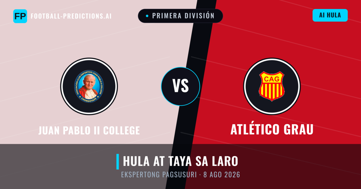 Juan Pablo II College vs Atlético Grau — hula at preview ng laban