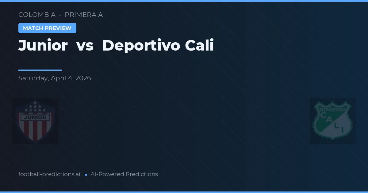 Junior vs Deportivo Cali — hula at preview ng laban