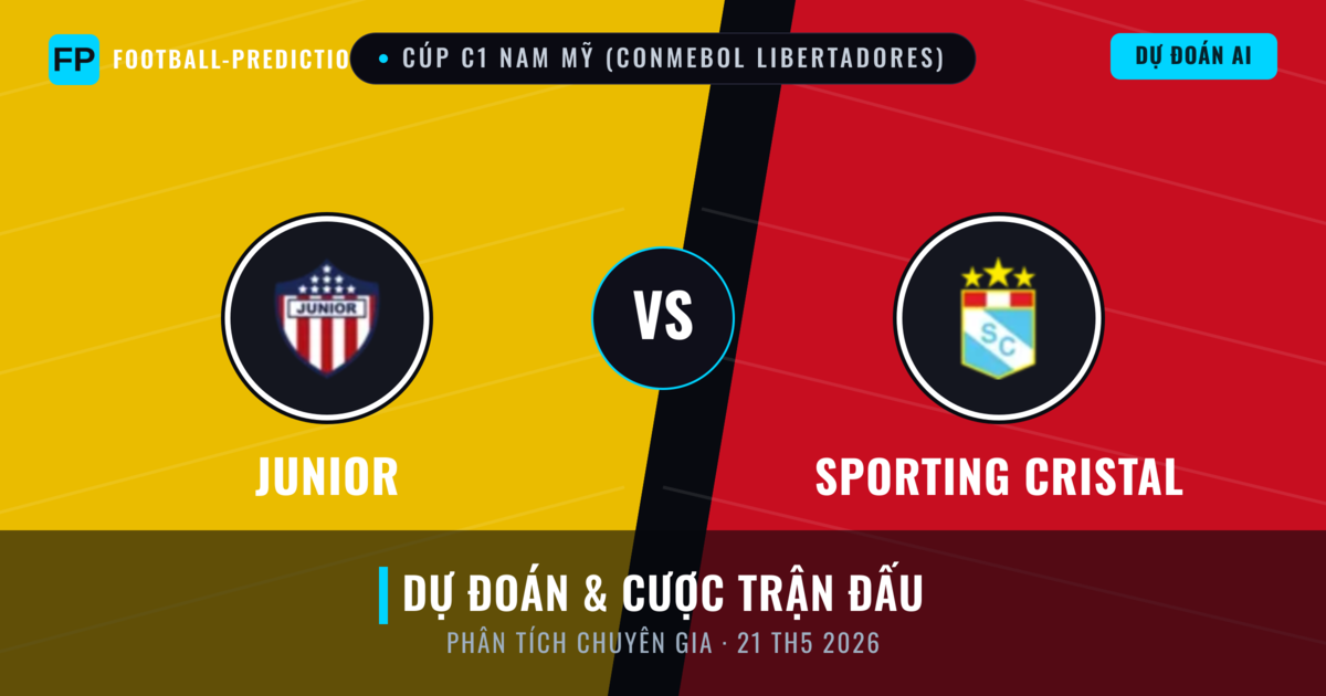 Junior vs Sporting Cristal — dự đoán và xem trước trận đấu