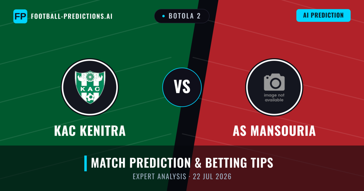 KAC Kenitra vs AS Mansouria — match prediction & preview
