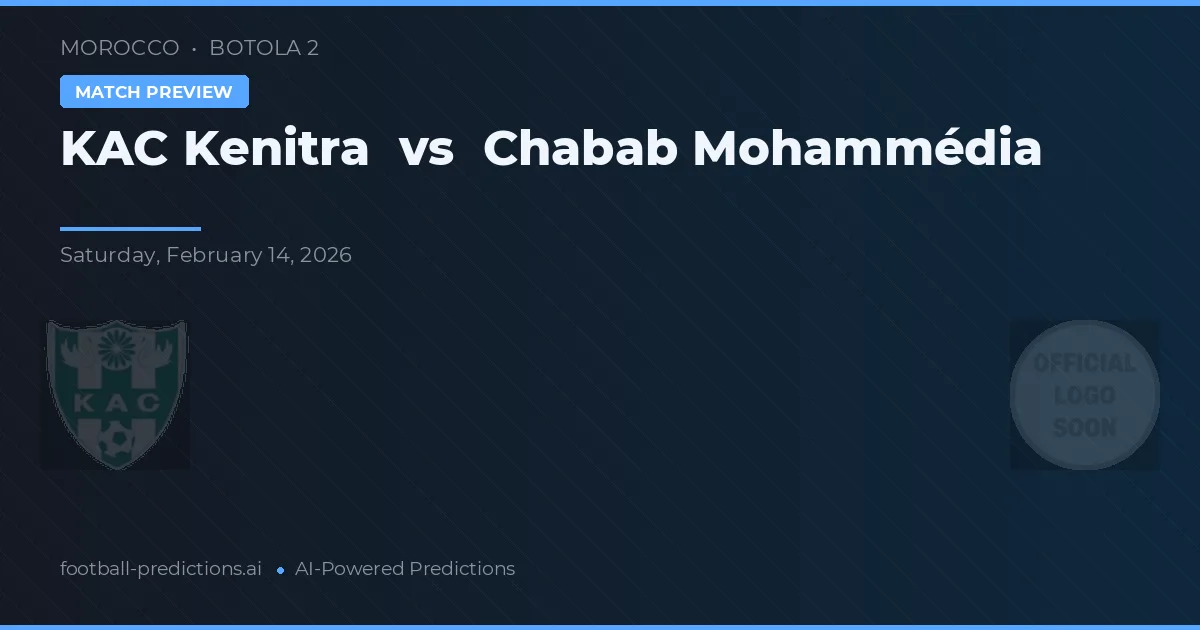 KAC Kenitra vs Chabab Mohammédia — match prediction & preview