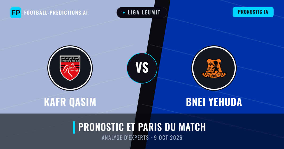 Kafr Qasim vs Bnei Yehuda — pronostic et avant-match