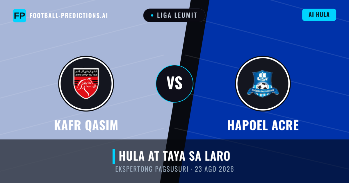 Kafr Qasim vs Hapoel Acre — hula at preview ng laban