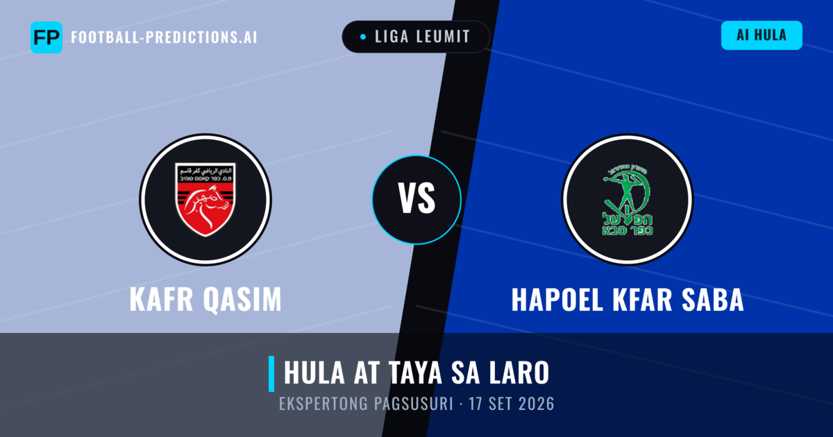Kafr Qasim vs Hapoel Kfar Saba — hula at preview ng laban
