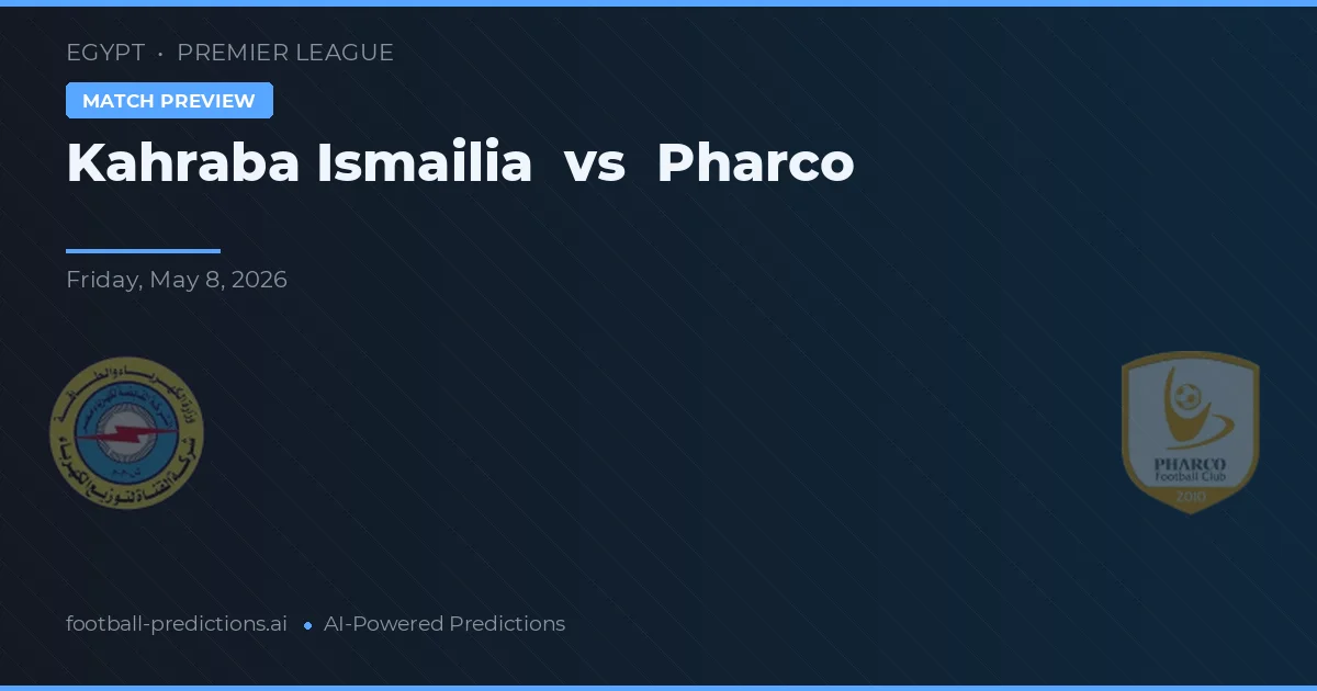 Kahraba Ismailia vs Pharco — pronostic et avant-match