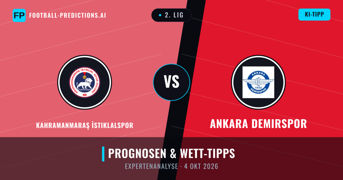 Kahramanmaraş İstiklalspor vs Ankara Demirspor — Prognose und Spielvorschau