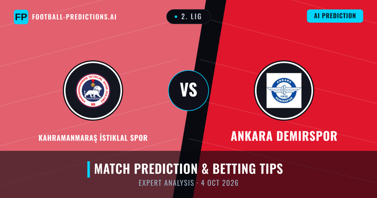 Kahramanmaraş İstiklal Spor vs Ankara Demirspor — match prediction & preview